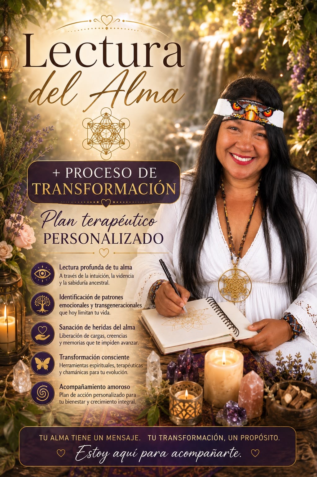 Lectura del Alma con plan terapéutico personalizado de transformación