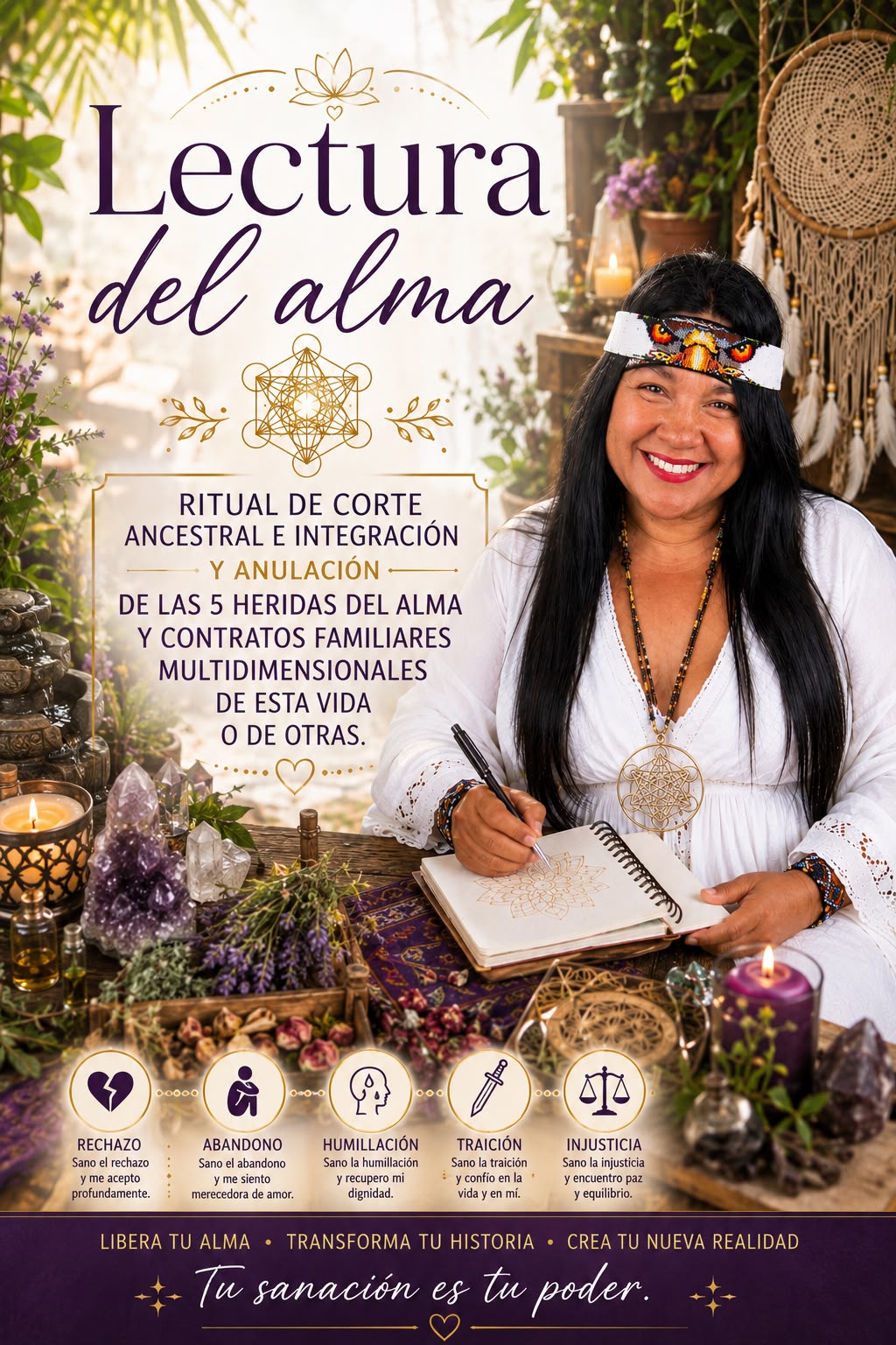 Lectura del Alma: ritual de corte ancestral de las 5 heridas